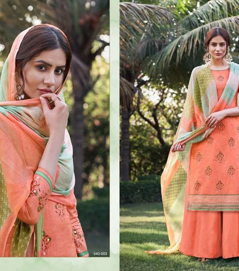 AMOGH Belliza Desiner Studio Premium Cotton Print With Mirror Handwork