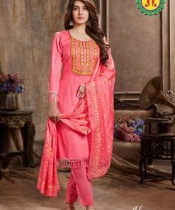 Alexa Jt Pure Heavy Cotton With Embroidery Work