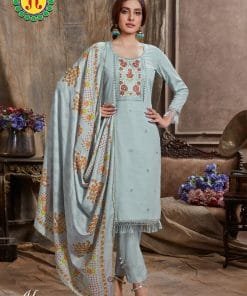 Alexa Jt Pure Heavy Cotton With Embroidery Work