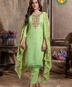 Alexa Jt Pure Heavy Cotton With Embroidery Work