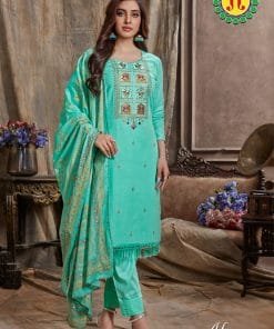 Alexa Jt Pure Heavy Cotton With Embroidery Work