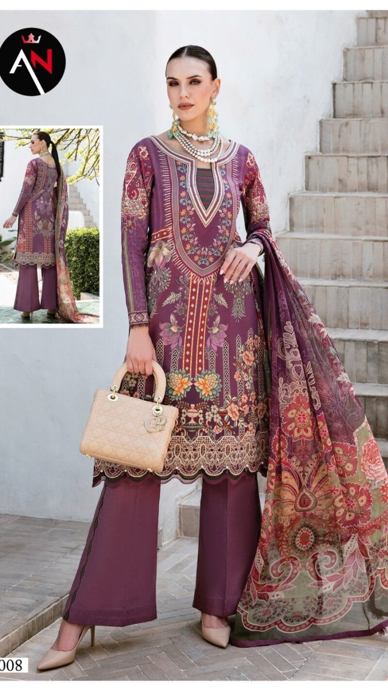 Asifa Nabeel Vol 2 Pure Cotton Collection With Mal Mal Dupatta