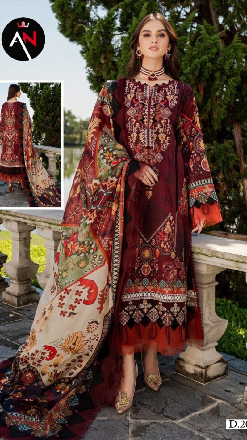 Asifa Nabeel Vol 2 Pure Cotton Collection With Mal Mal Dupatta