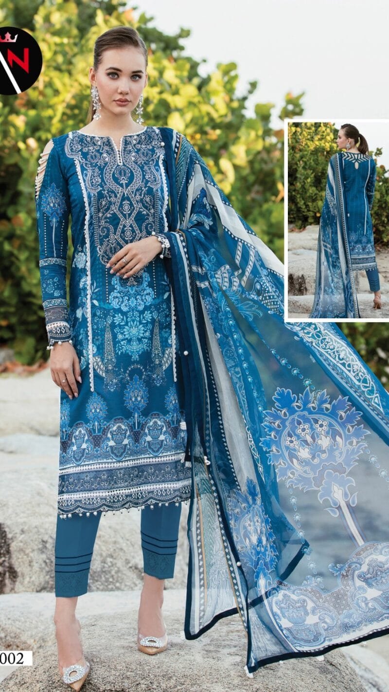 Asifa Nabeel Vol 2 Pure Cotton Collection With Mal Mal Dupatta