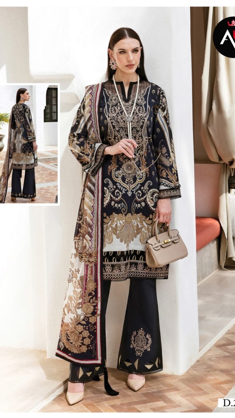 Asifa Nabeel Vol 2 Pure Cotton Collection With Mal Mal Dupatta