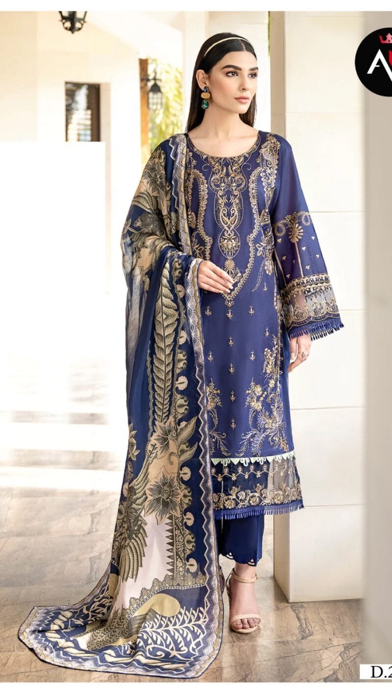 Asifa Nabeel Vol 2 Pure Cotton Collection With Mal Mal Dupatta