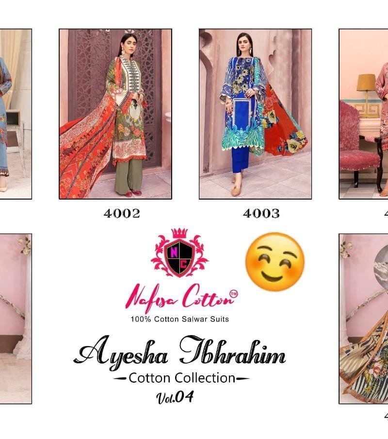 Ayesha Ibhrahim Karachi Cotton Vol 4 Nafisa Cotton