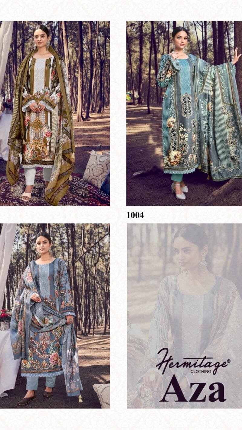Aza Digital Hermitage Pakistani Cotton Wholesale Dress Material