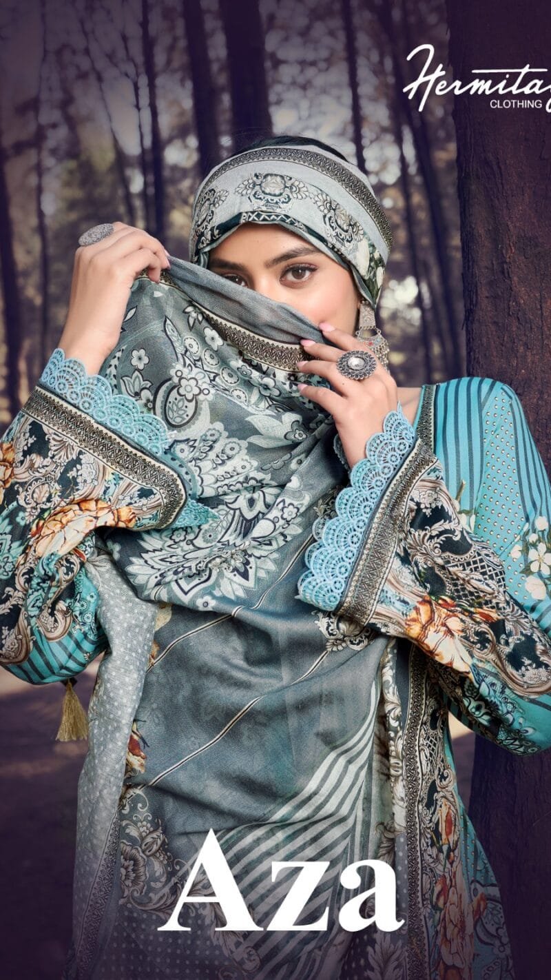 Aza Digital Hermitage Pakistani Cotton Wholesale Dress Material