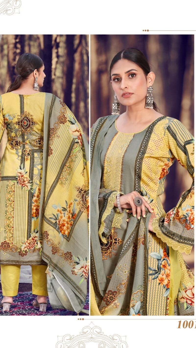 Aza Digital Hermitage Pakistani Cotton Wholesale Dress Material