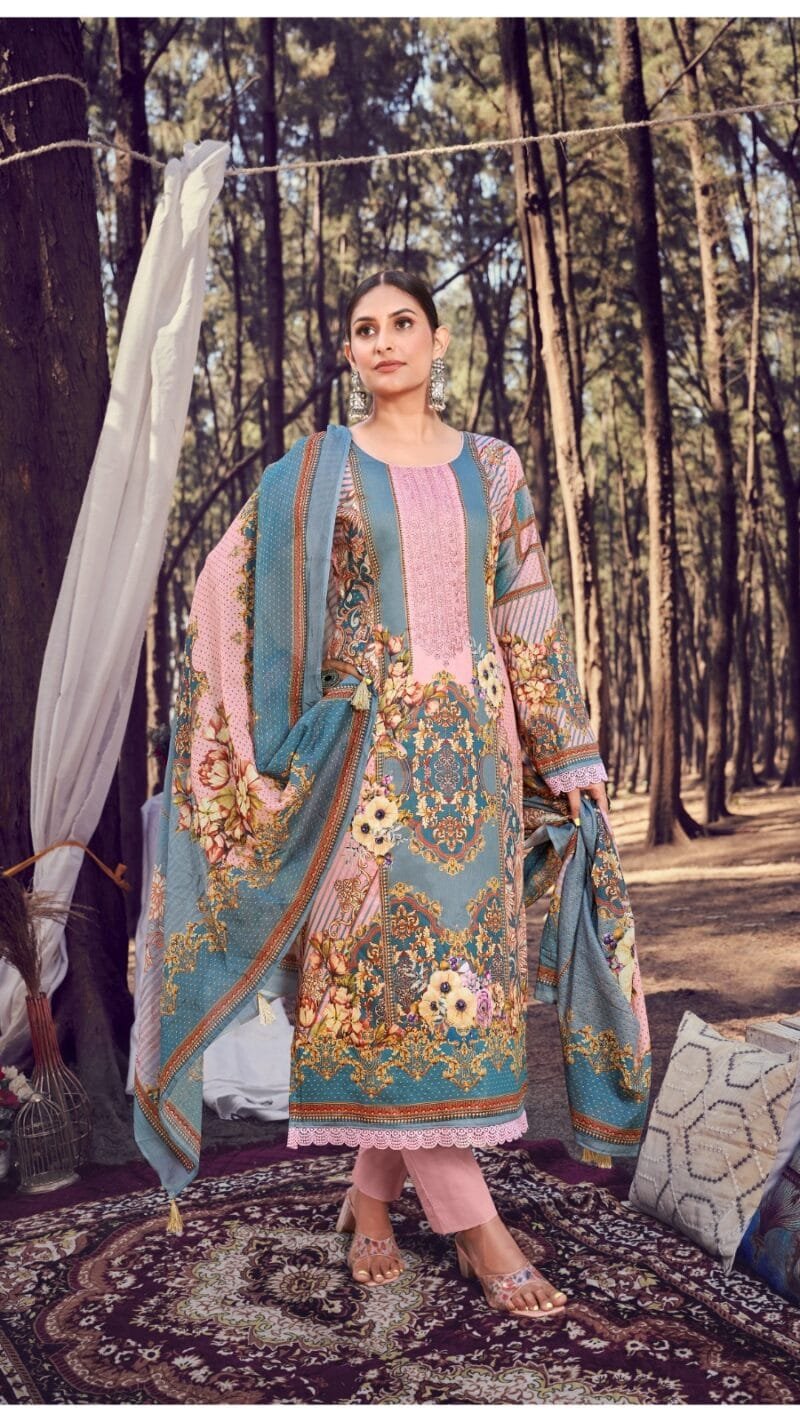 Aza Digital Hermitage Pakistani Cotton Wholesale Dress Material