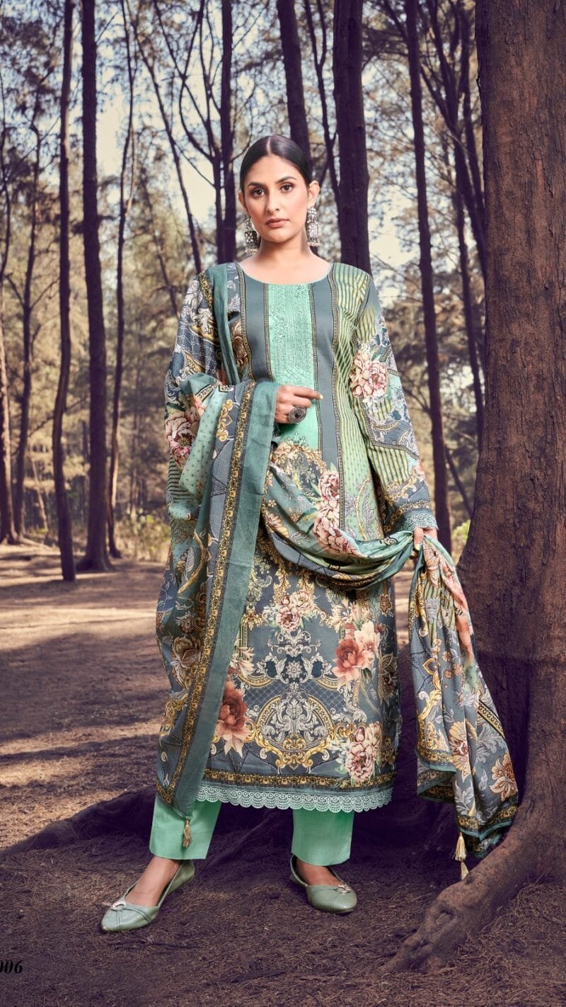Aza Digital Hermitage Pakistani Cotton Wholesale Dress Material