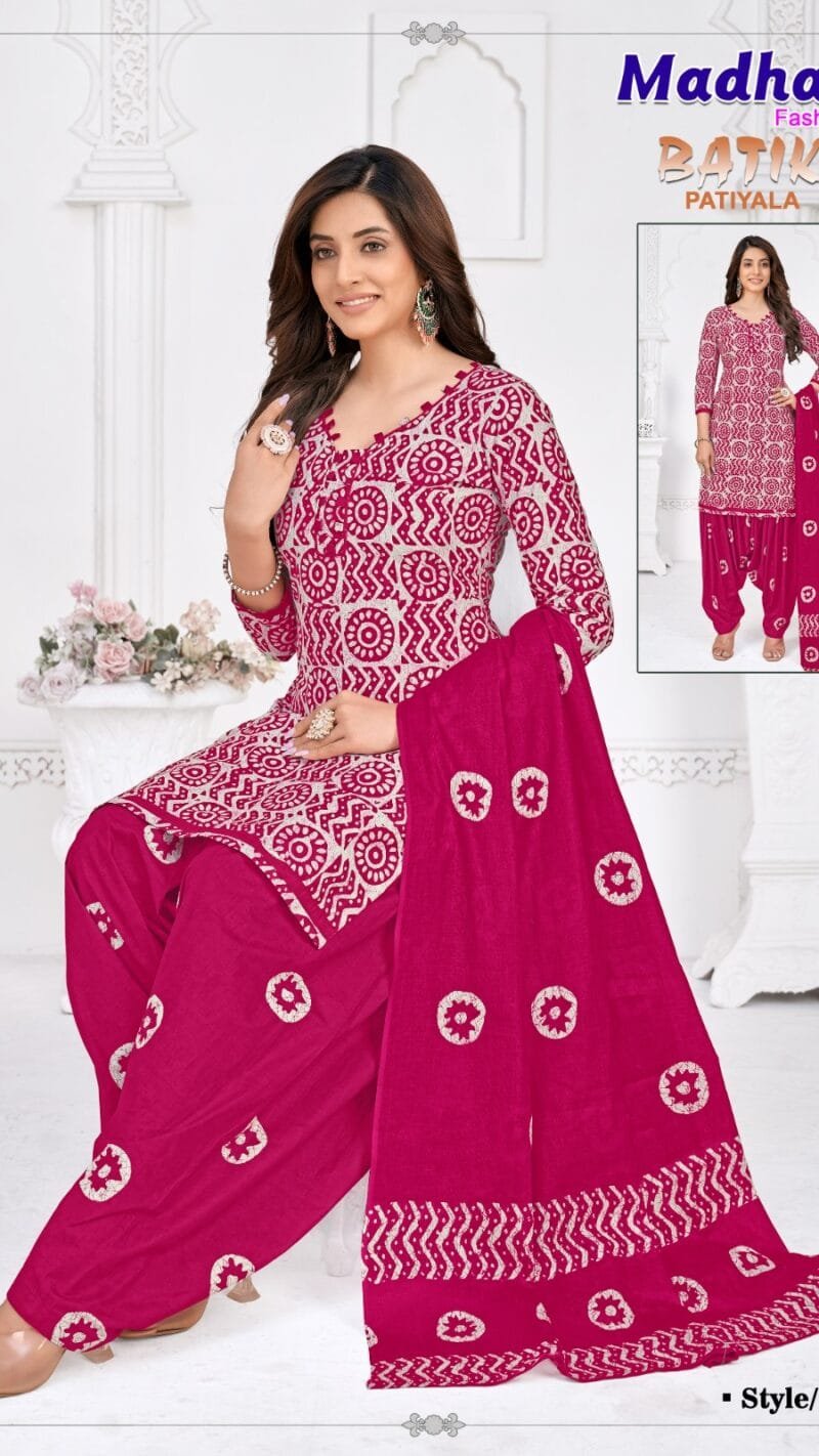 Batik Patiyala Vol 1 Madhav Fashion Wholesale Cotton Dress Material