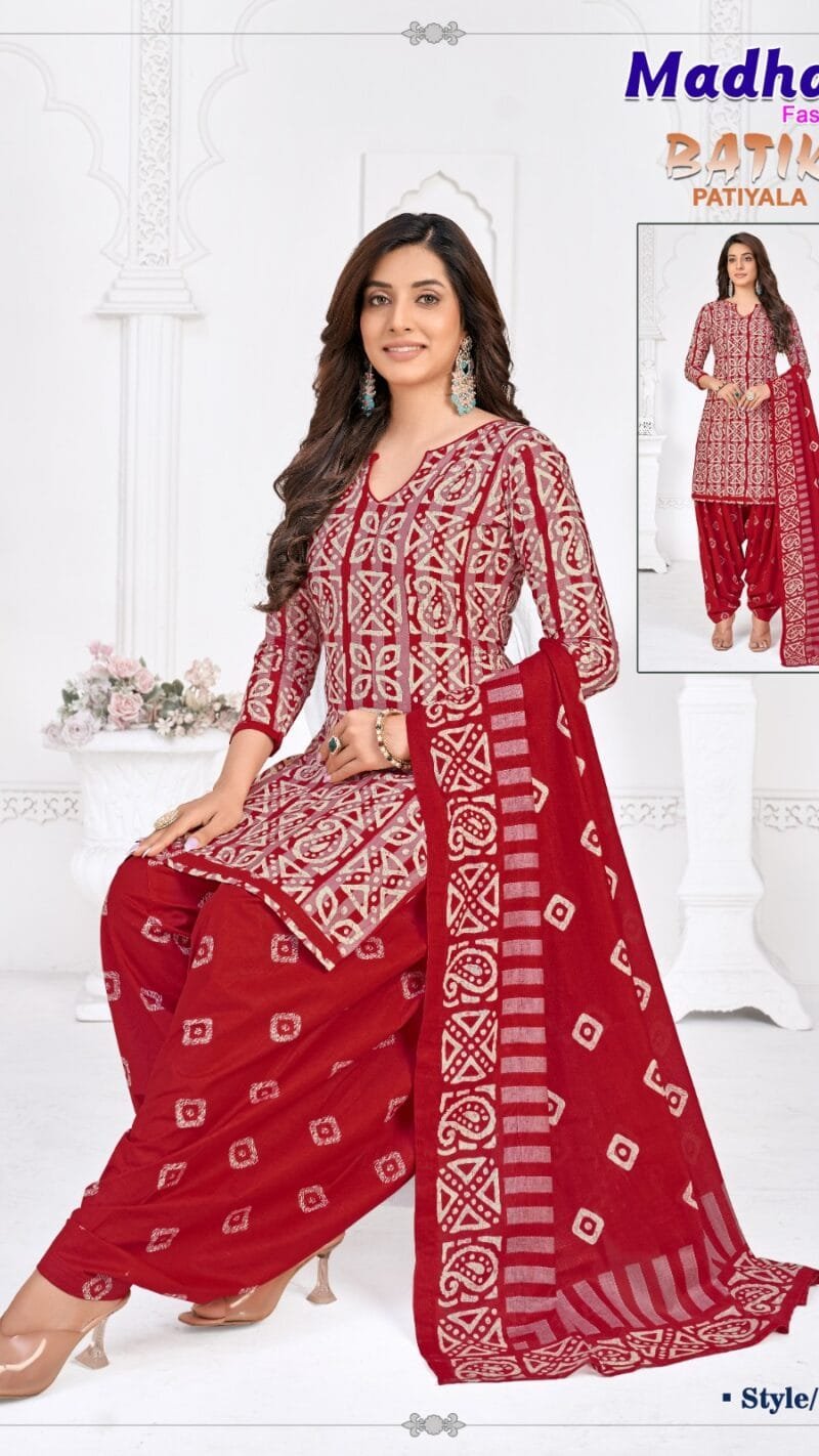 Batik Patiyala Vol 1 Madhav Fashion Wholesale Cotton Dress Material