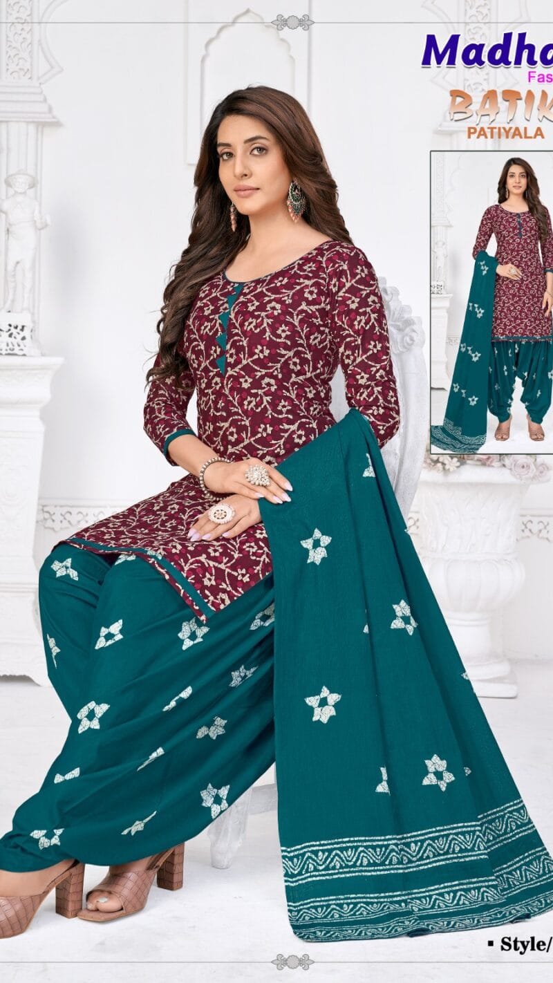 Batik Patiyala Vol 1 Madhav Fashion Wholesale Cotton Dress Material