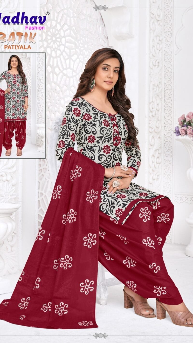 Batik Patiyala Vol 1 Madhav Fashion Wholesale Cotton Dress Material
