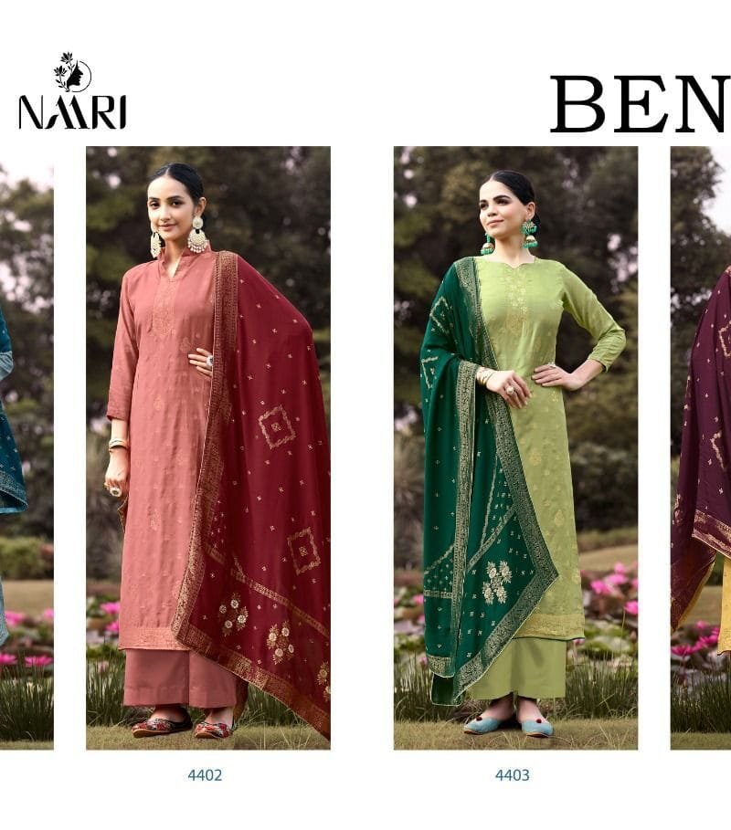 Benz Naari Viscous Jacard Muslin Top With Viscous Jacard Dupatta