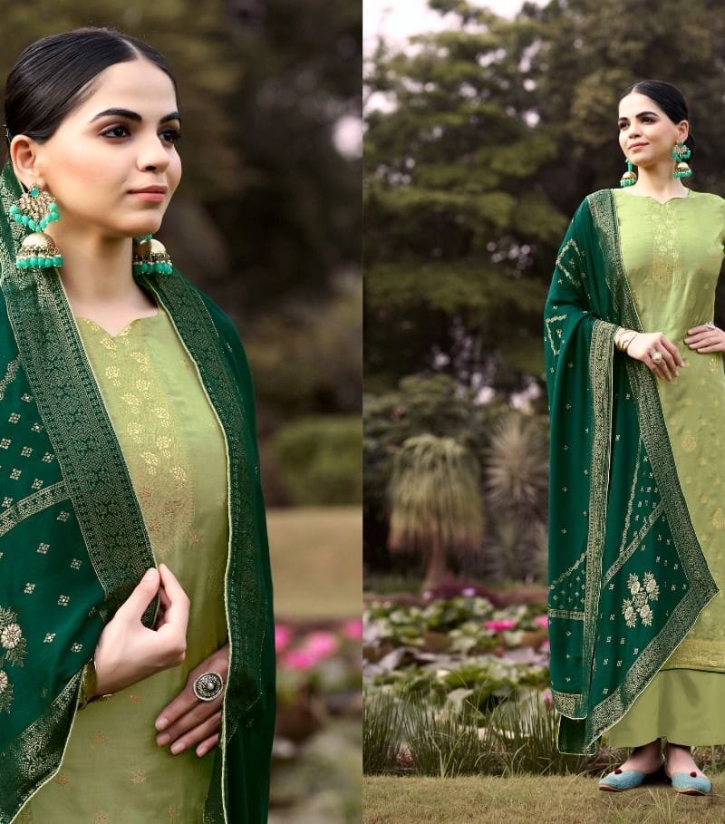 Benz Naari Viscous Jacard Muslin Top With Viscous Jacard Dupatta