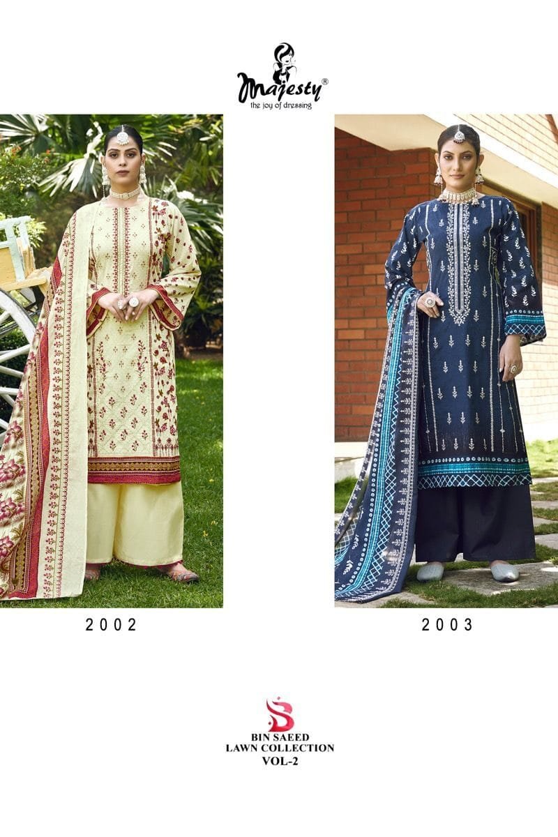 Bin Saeed Lawn Collection Vol 2 Majesty Pakistani Salwar Suits