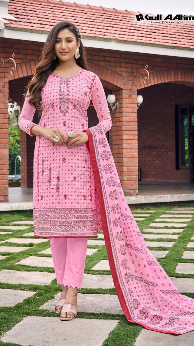 Bin Saeed Self Embroidery Gull Ahmed Lawn Collection