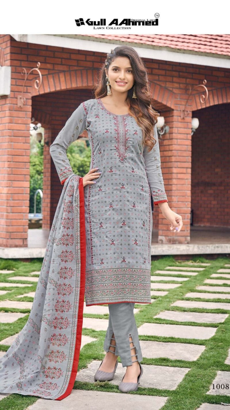 Bin Saeed Self Embroidery Gull Ahmed Lawn Collection