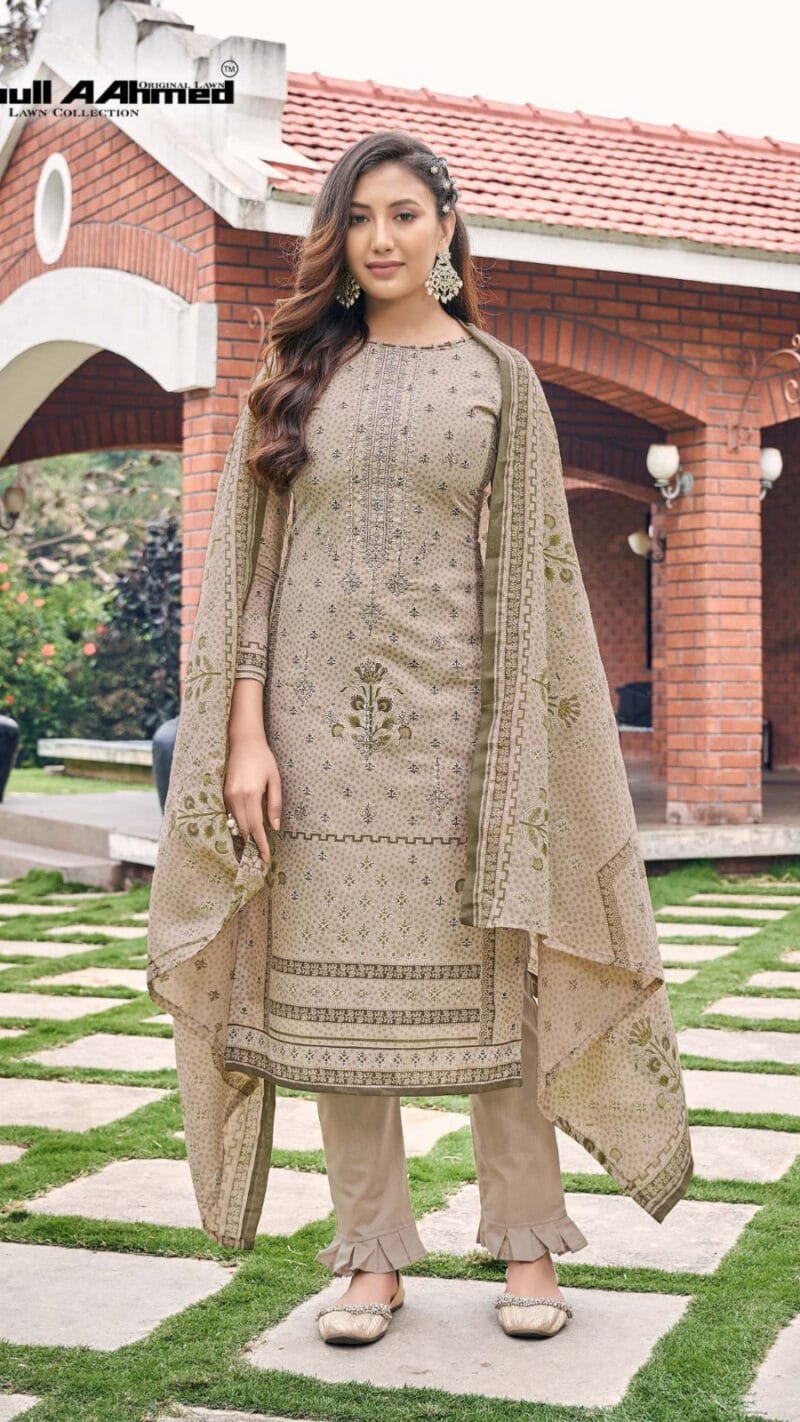 Bin Saeed Self Embroidery Gull Ahmed Lawn Collection