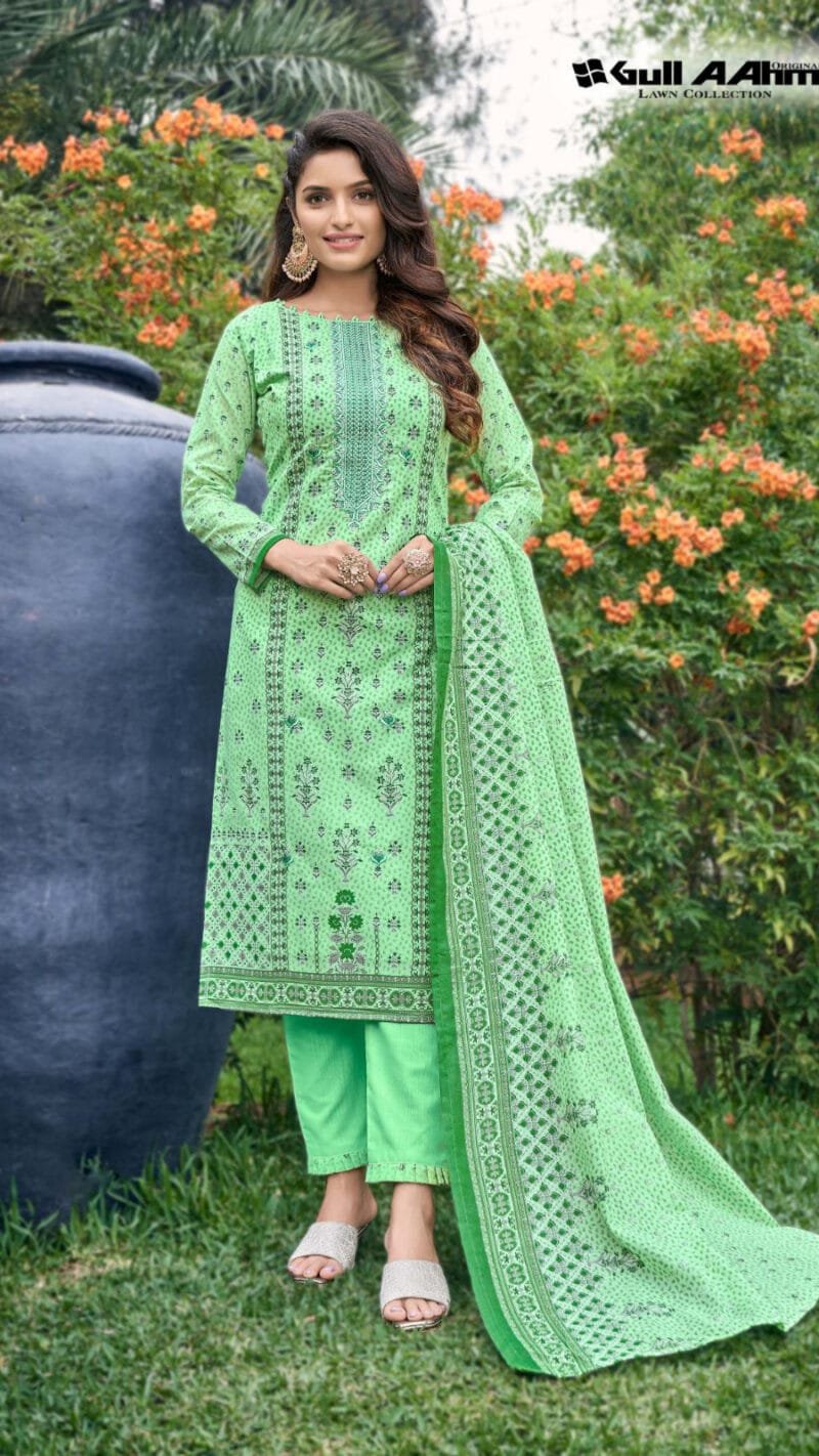 Bin Saeed Self Embroidery Gull Ahmed Lawn Collection