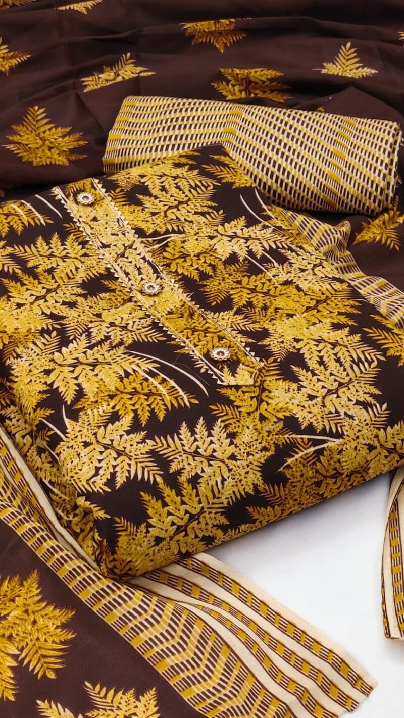 Buy Cotton Exclusive Dress Material Suit For Women