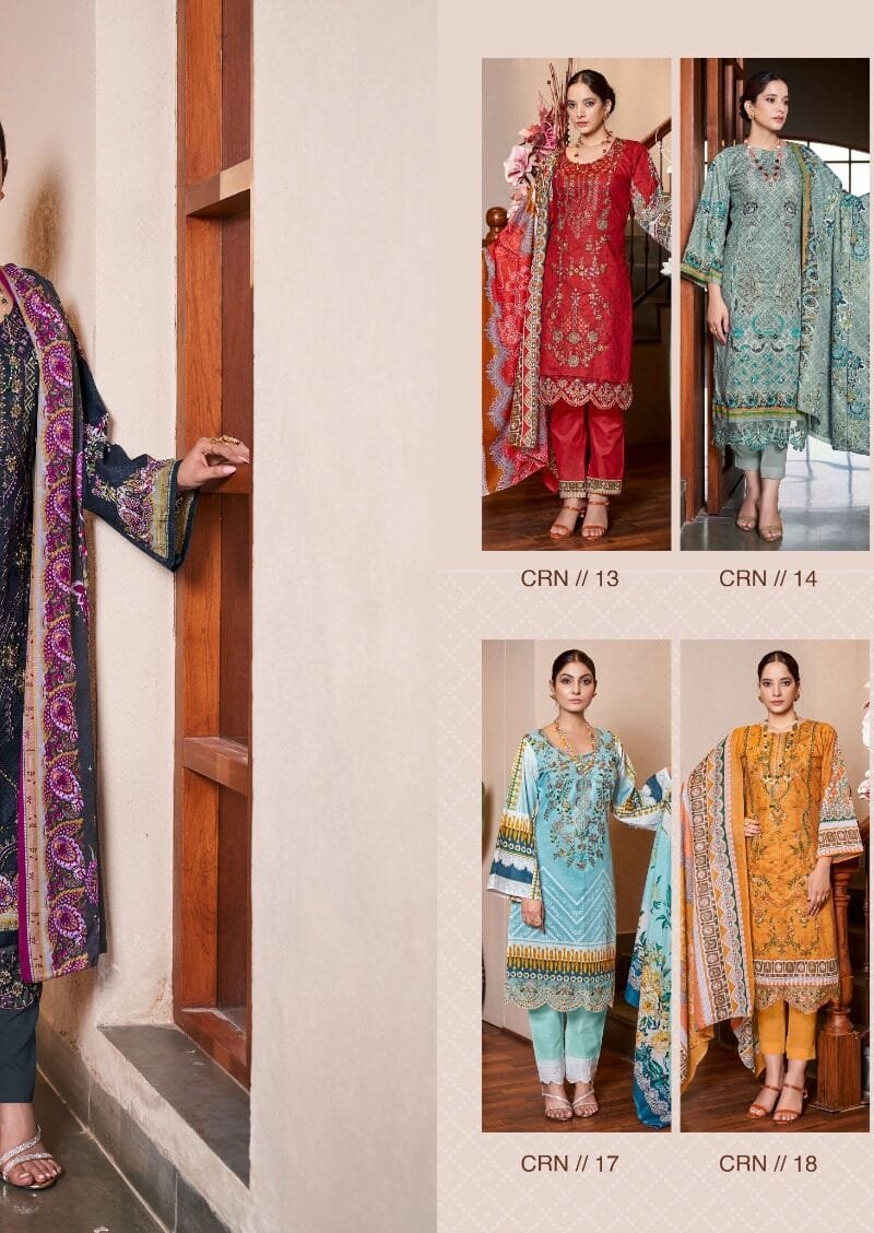 Chevron Vol 1 Levisha Self Embroidery Lawn Cotton