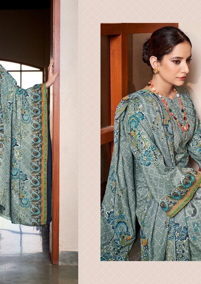 Chevron Vol 1 Levisha Self Embroidery Lawn Cotton