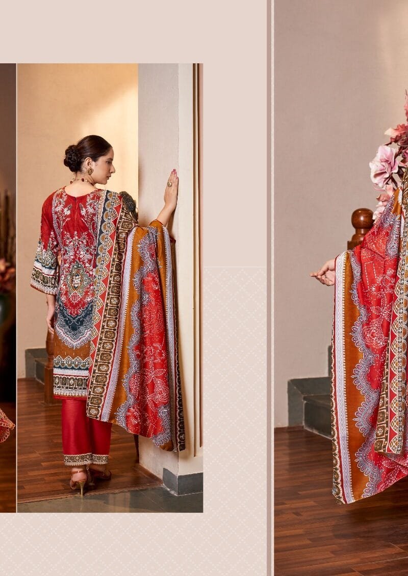 Chevron Vol 1 Levisha Self Embroidery Lawn Cotton