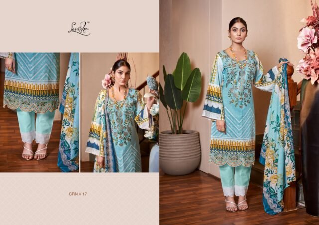 Chevron Vol 1 Levisha Self Embroidery Lawn Cotton