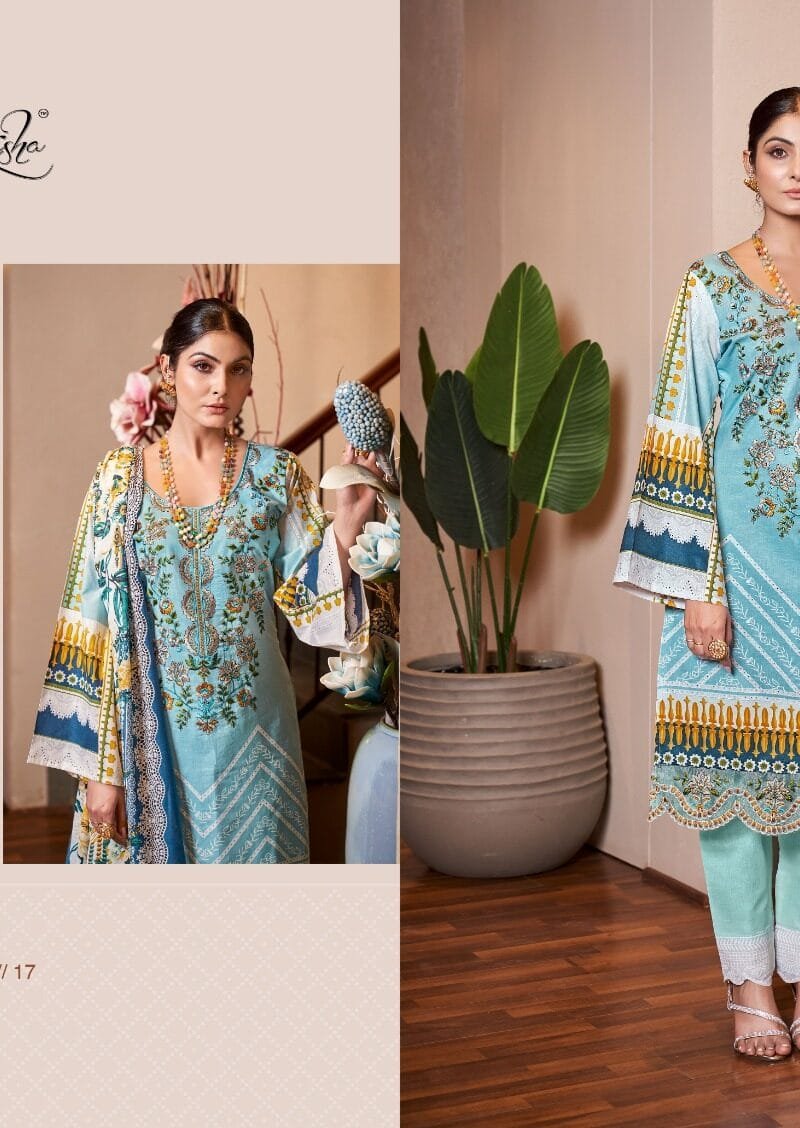 Chevron Vol 1 Levisha Self Embroidery Lawn Cotton
