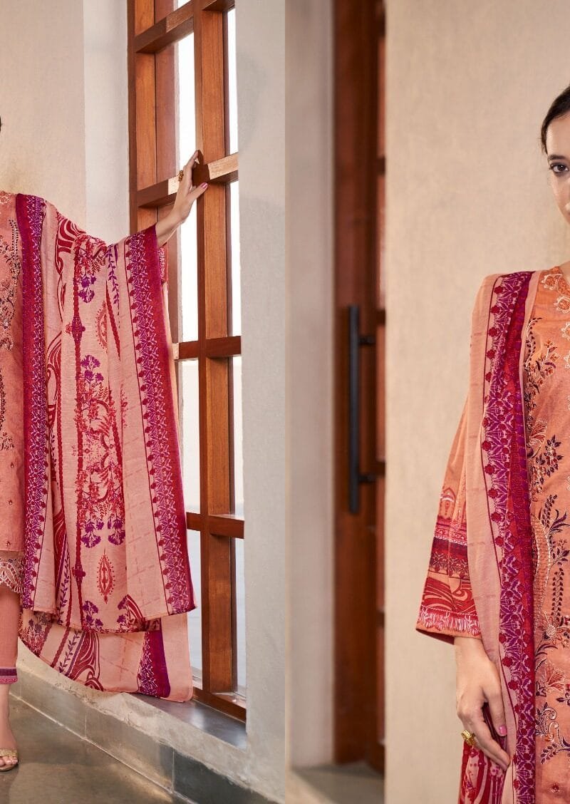 Chevron Vol 1 Levisha Self Embroidery Lawn Cotton