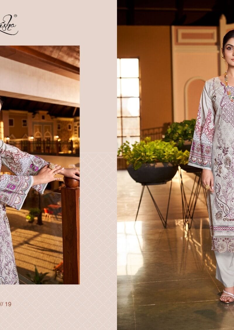 Chevron Vol 1 Levisha Self Embroidery Lawn Cotton