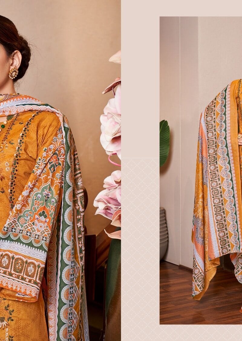Chevron Vol 1 Levisha Self Embroidery Lawn Cotton