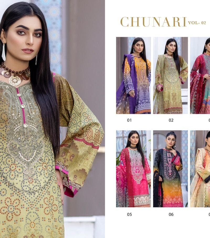 Chunari Tanishk Pakistanl Digital Print Wholesale Dress Material