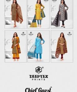 Deeptex Chief Guest Vol-27 The Elegant Lady Wholesale Cotton Dress Material
