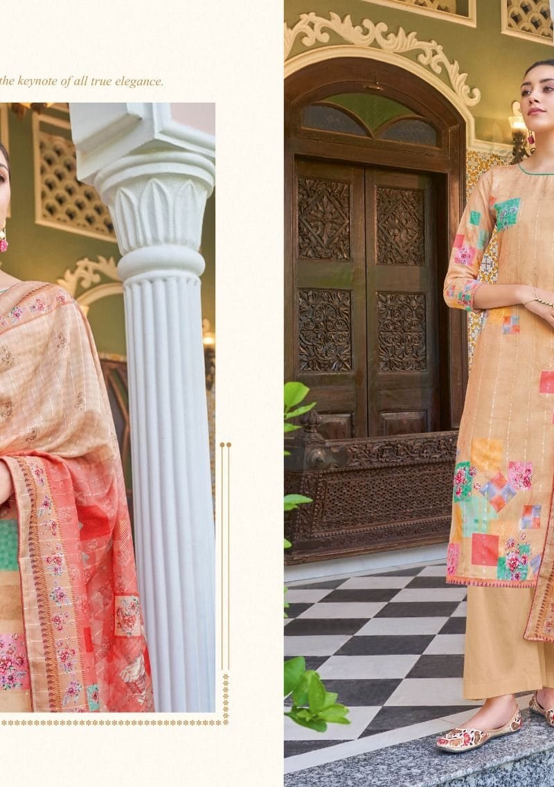Dishaa Alok Suit Pure Self Weaving Pattern With Designer Digital Print