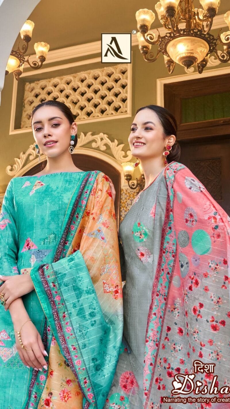 Dishaa Alok Suit Pure Self Weaving Pattern With Designer Digital Print