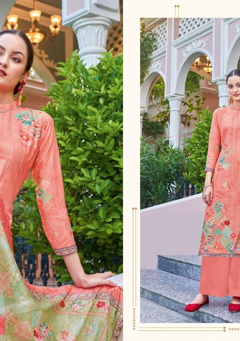 Dishaa Alok Suit Pure Self Weaving Pattern With Designer Digital Print