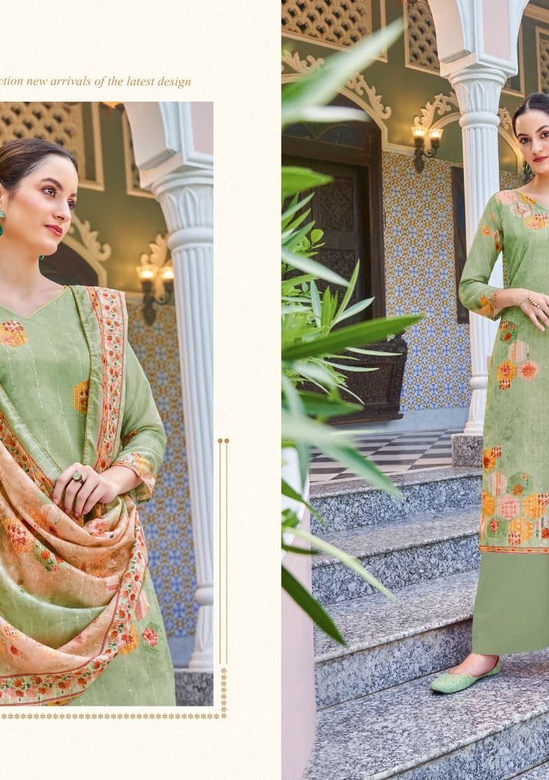 Dishaa Alok Suit Pure Self Weaving Pattern With Designer Digital Print