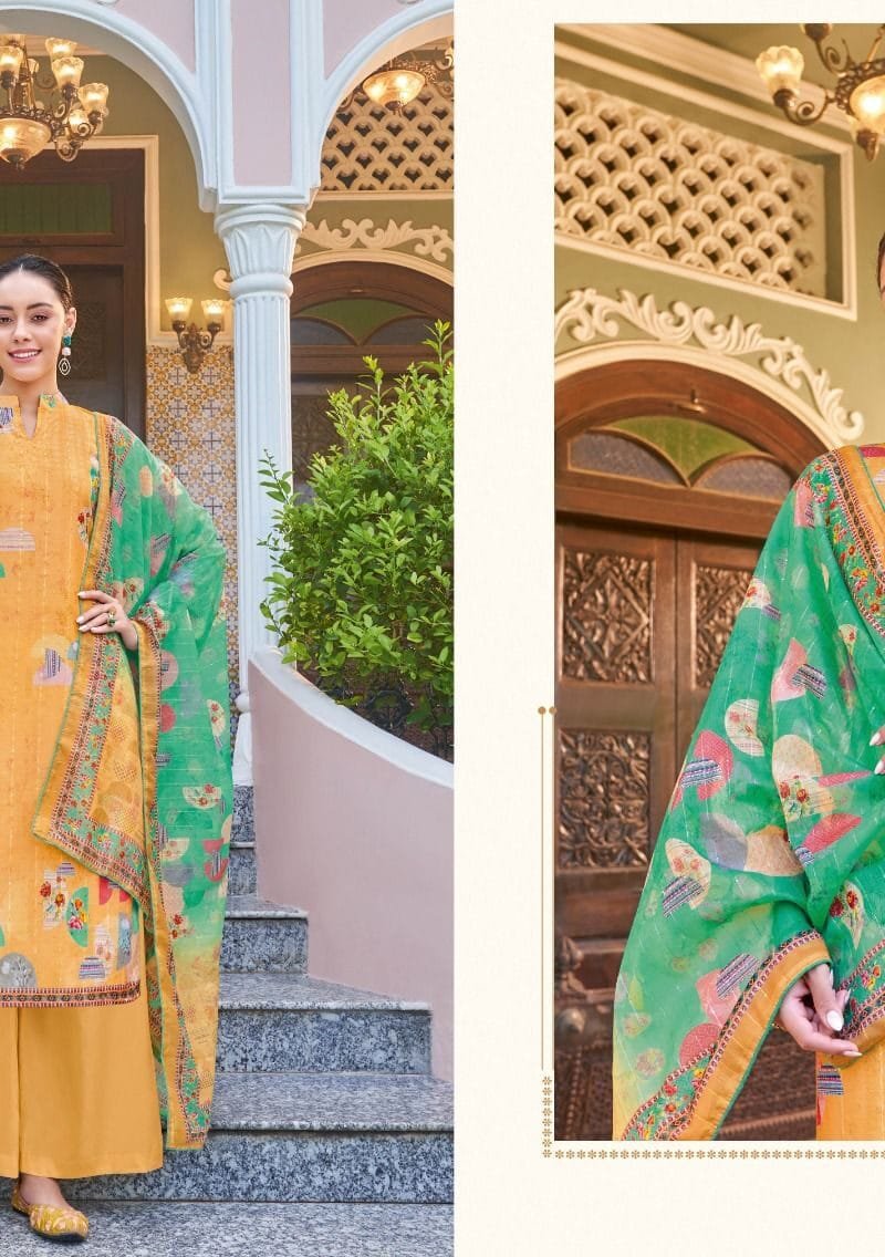 Dishaa Alok Suit Pure Self Weaving Pattern With Designer Digital Print