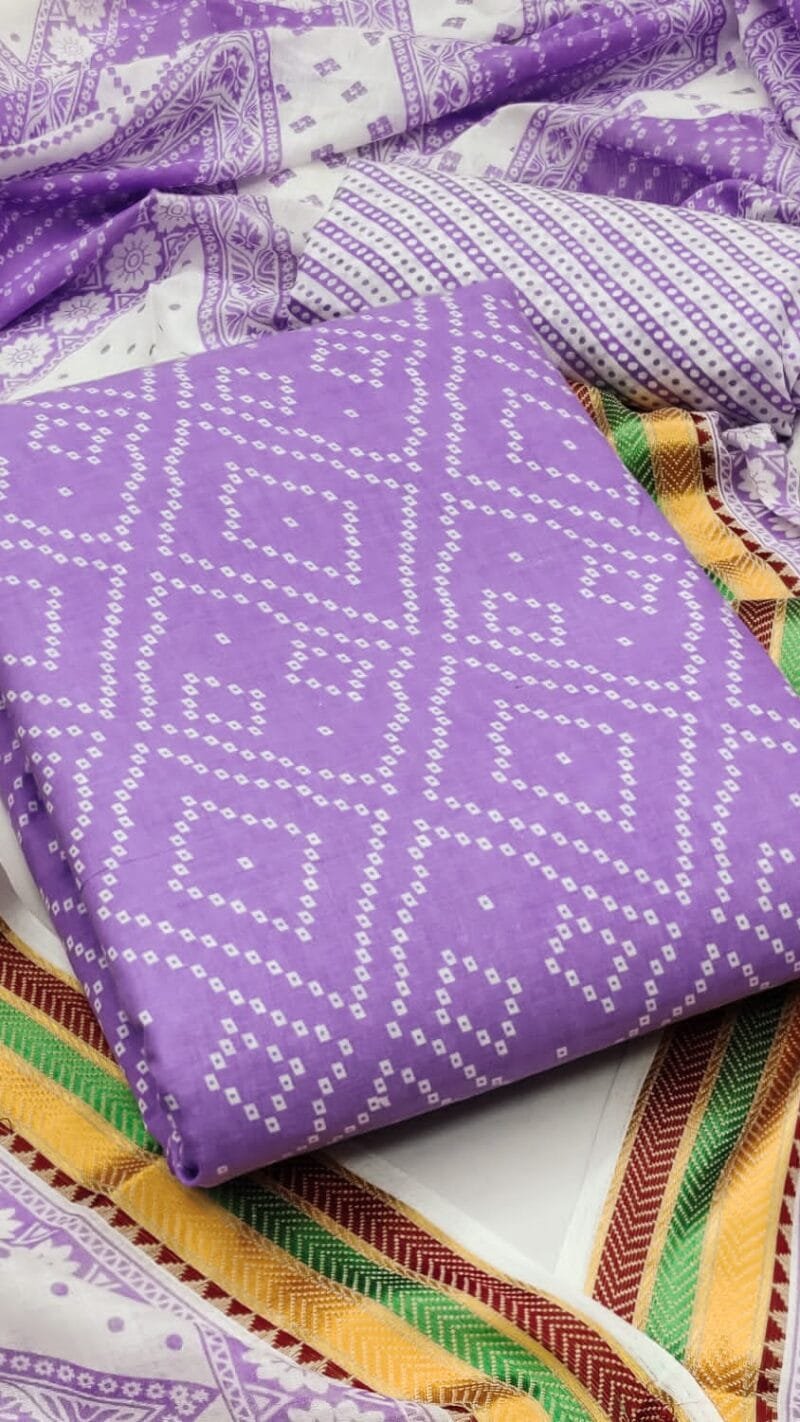 Dress Material Suit For Women Mal Mal Cotton Print