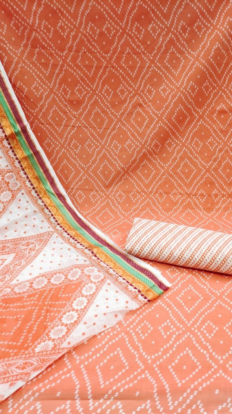 Dress Material Suit For Women Mal Mal Cotton Print