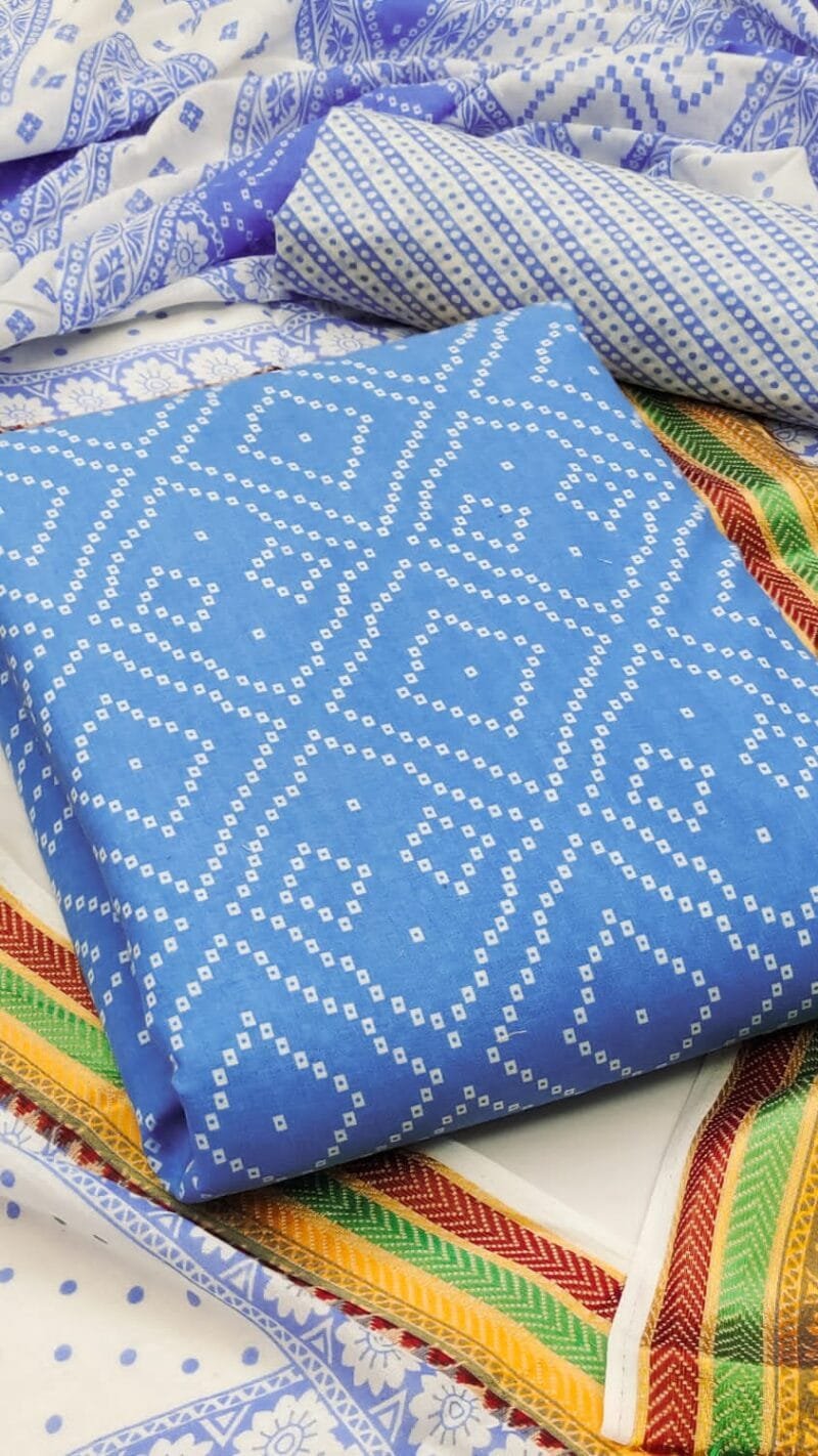 Dress Material Suit For Women Mal Mal Cotton Print
