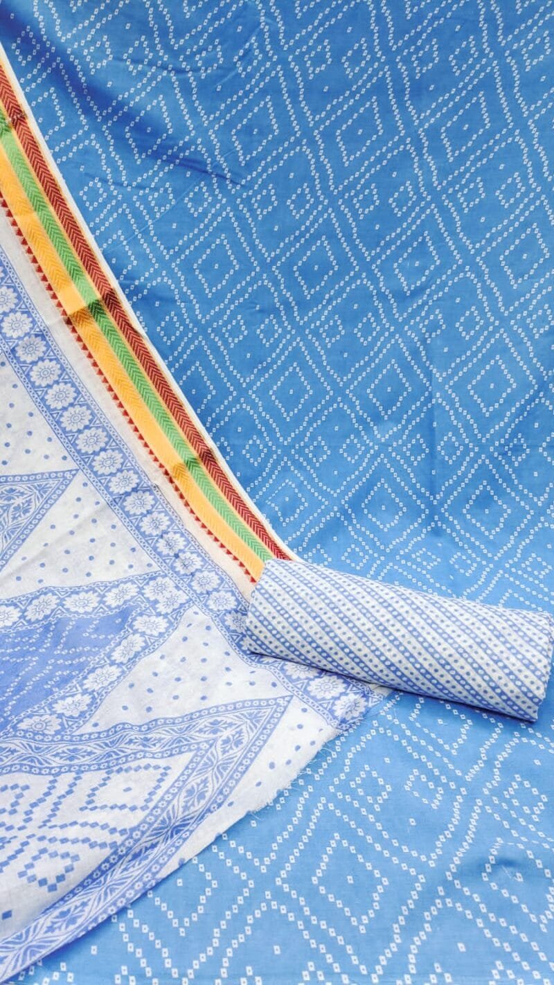 Dress Material Suit For Women Mal Mal Cotton Print