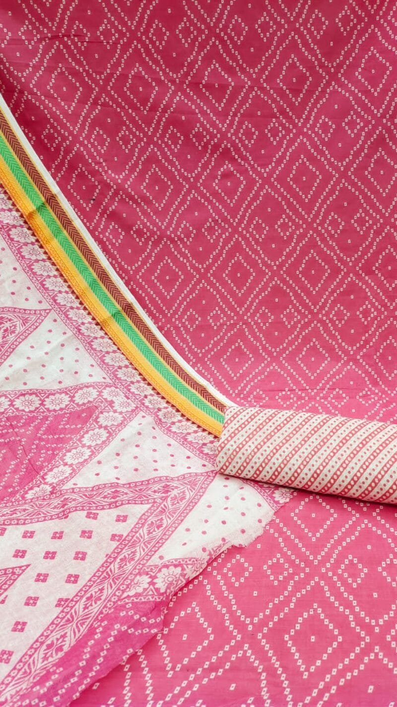 Dress Material Suit For Women Mal Mal Cotton Print