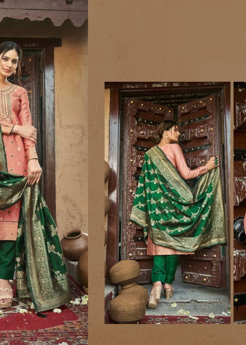 Ekanj Pc Banaras Vol 1 Banarasi Silk Wholesale Dress Material