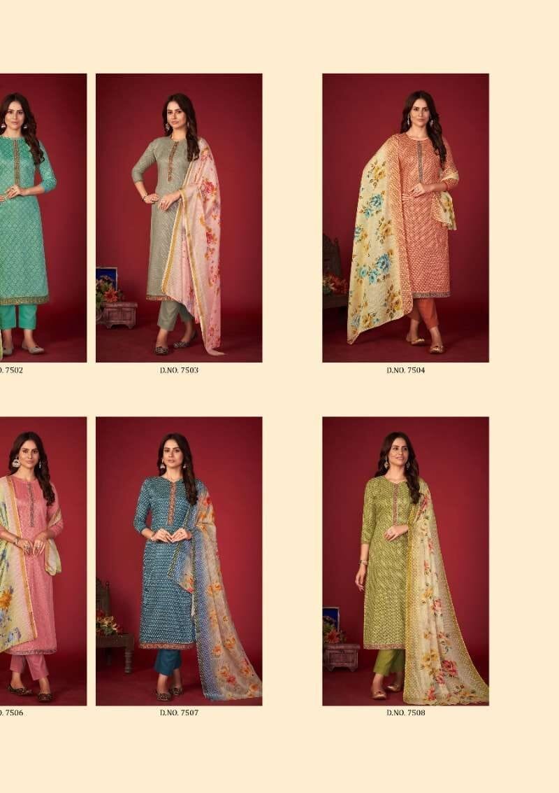 Falak Sargam Wholesale Pure Jam Silk Dress Material